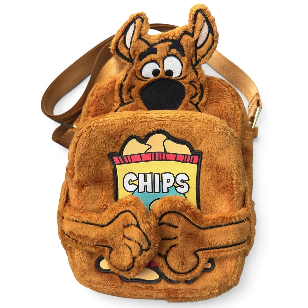 Loungefly Scooby-Doo Crossbuddies‎ Plush Backpack w Removable Snack Pouch